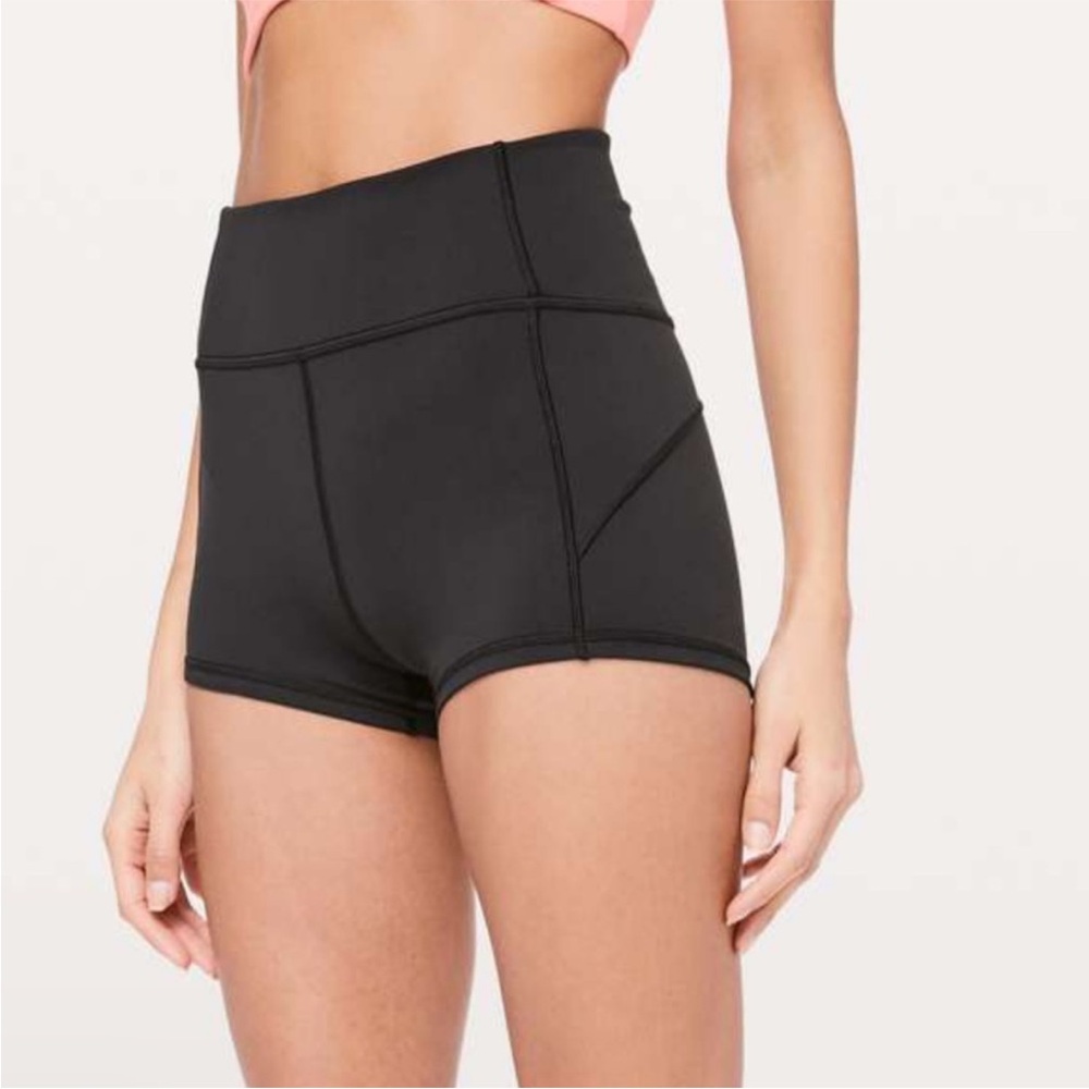 lululemon athletica Black In Movement Athletic Shorts Yoga Running Workout